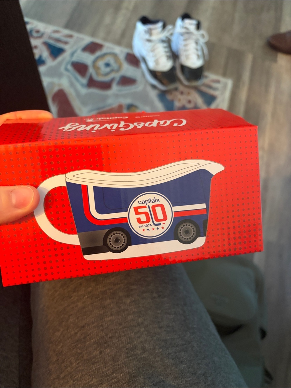 Washington Capitals 50th Anniversary Blue and Red gravy boat - Official